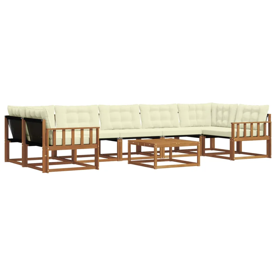 Ensemble de canapés d'extérieur 8 pcs Naturel et Crème - 2
