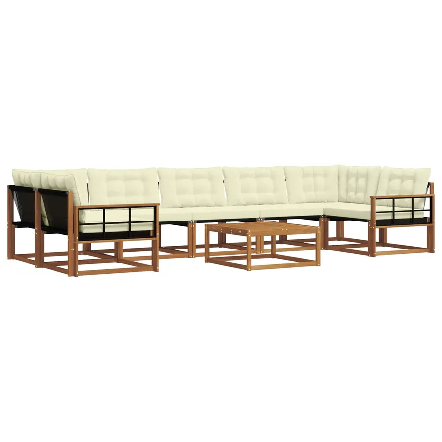 Ensemble de canapés d'extérieur 8 pcs Naturel et Crème - 2