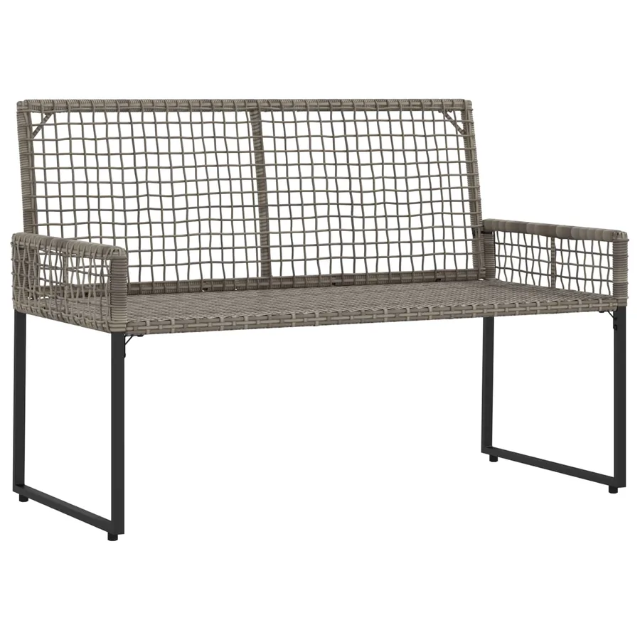 Banc extérieur avec coussin Gris et Marine 118 x 55 x 82 cm - 4