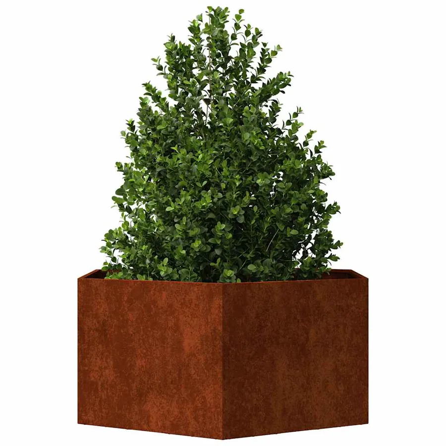 Jardinière Rouillé 90x90x45 cm Acier corten - 3
