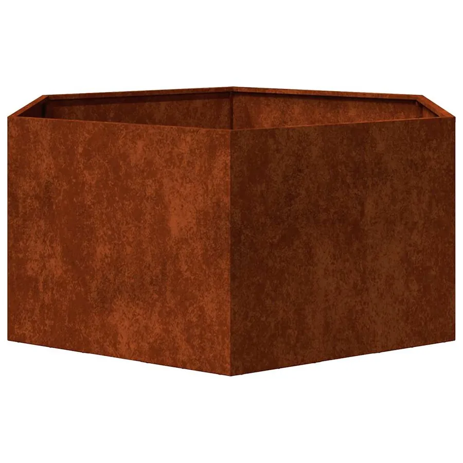 Jardinière Rouillé 90x90x45 cm Acier corten - 5