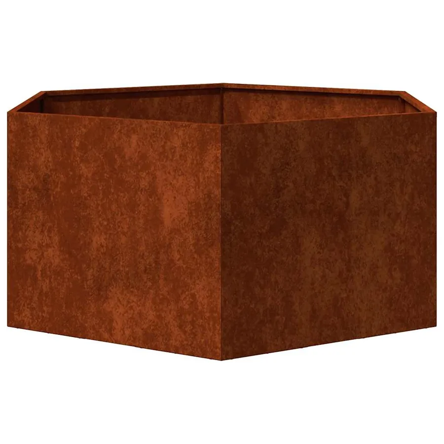 Jardinière Rouillé 90x90x45 cm Acier corten - 6