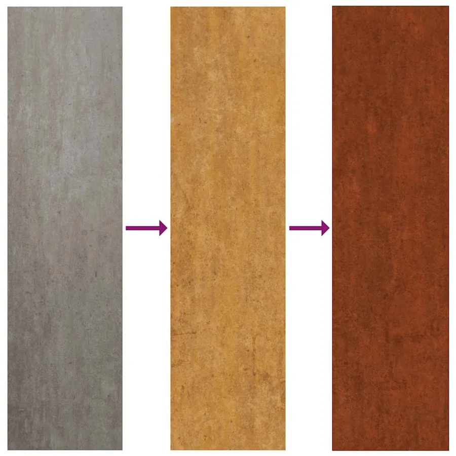Jardinière Rouillé 90x90x45 cm Acier corten - 9