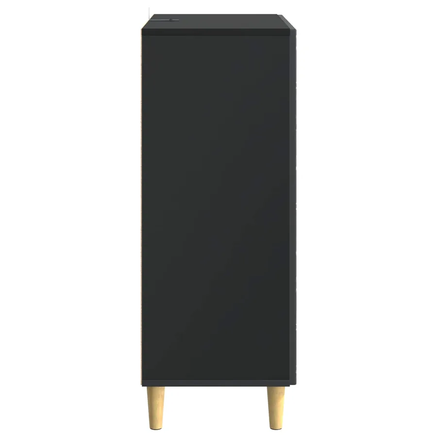Buffet Noir 66 x 34,5 x 90 cm Bois d'ingénierie - 6