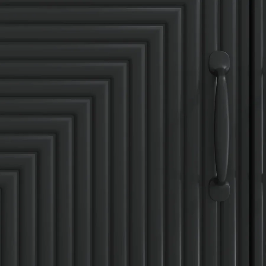 Buffet Noir 66 x 34,5 x 89,5 cm Bois d'ingénierie - 8
