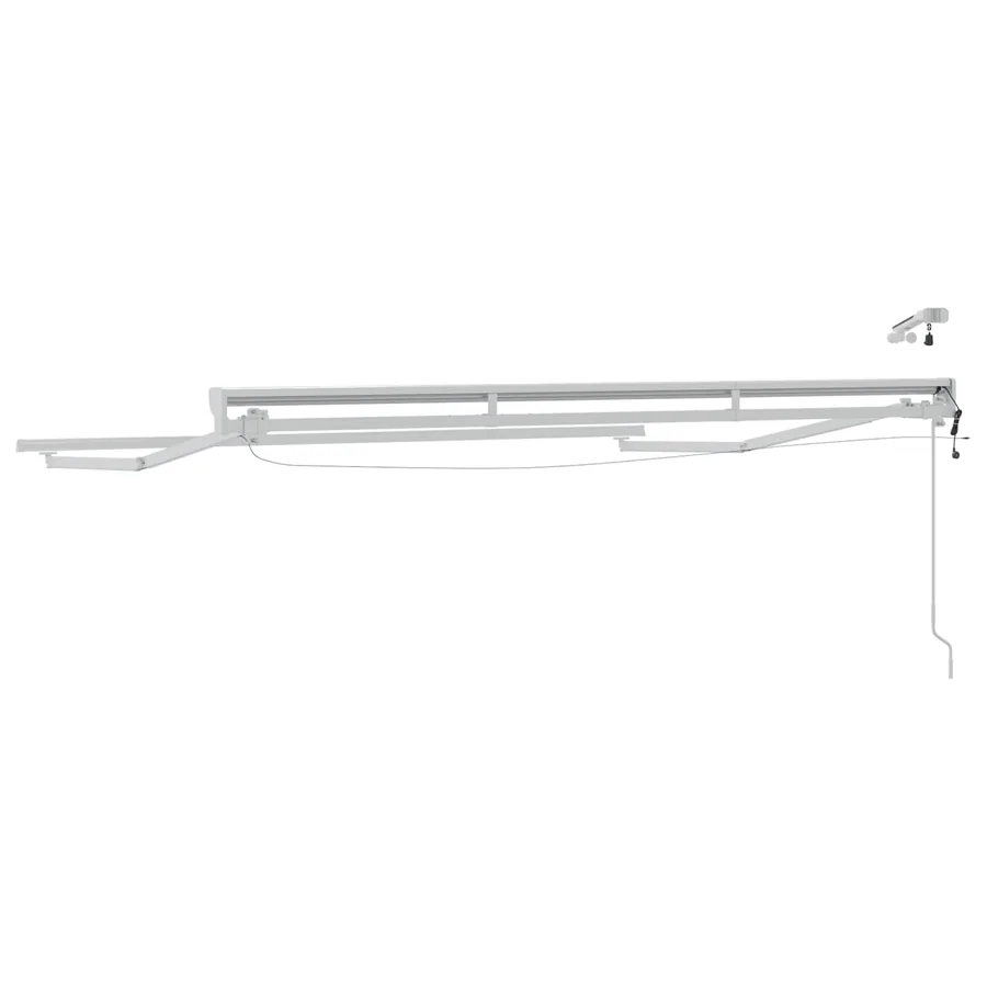 Cadre de store électrique avec LED Blanc 3 x 2 m Aluminium - 7