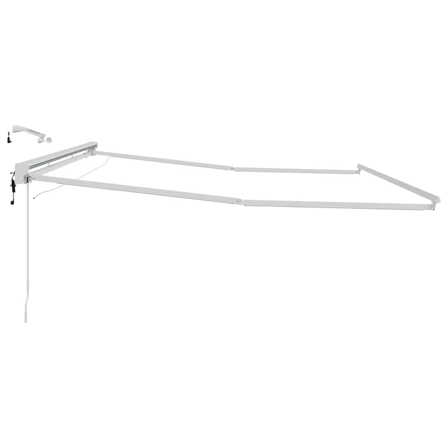 Cadre de store électrique avec LED Blanc 4 x 2 m Aluminium - 6