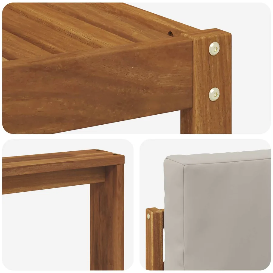 Ensemble de canapés d'extérieur 8 pcs Gris Naturel et Clair - 7