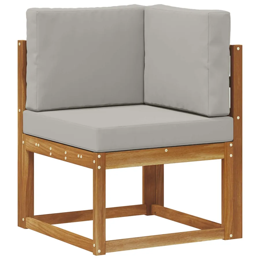 Ensemble de canapés d'extérieur 7 pcs Gris Naturel et Clair - 5