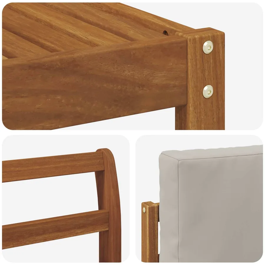 Ensemble de canapés d'extérieur 8 pcs Gris Naturel et Clair - 7