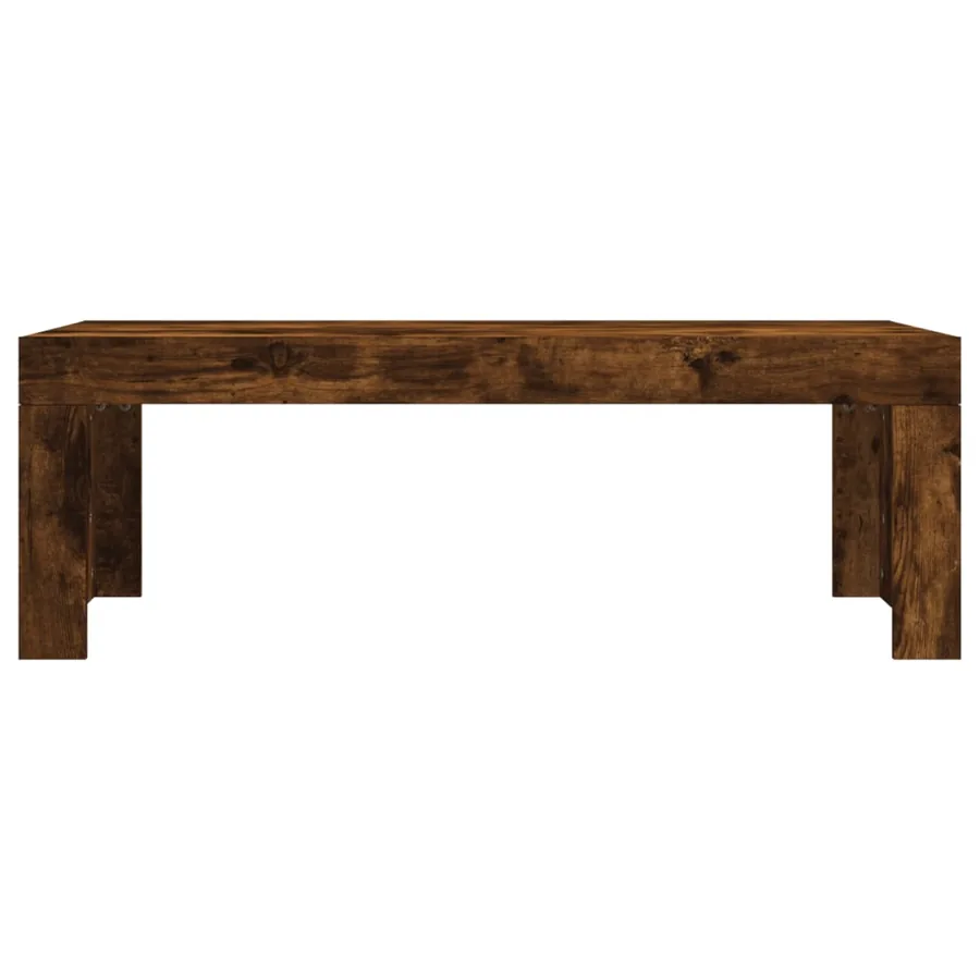 Table basse chêne fumé 102x50x36 cm bois d'ingénierie - 4