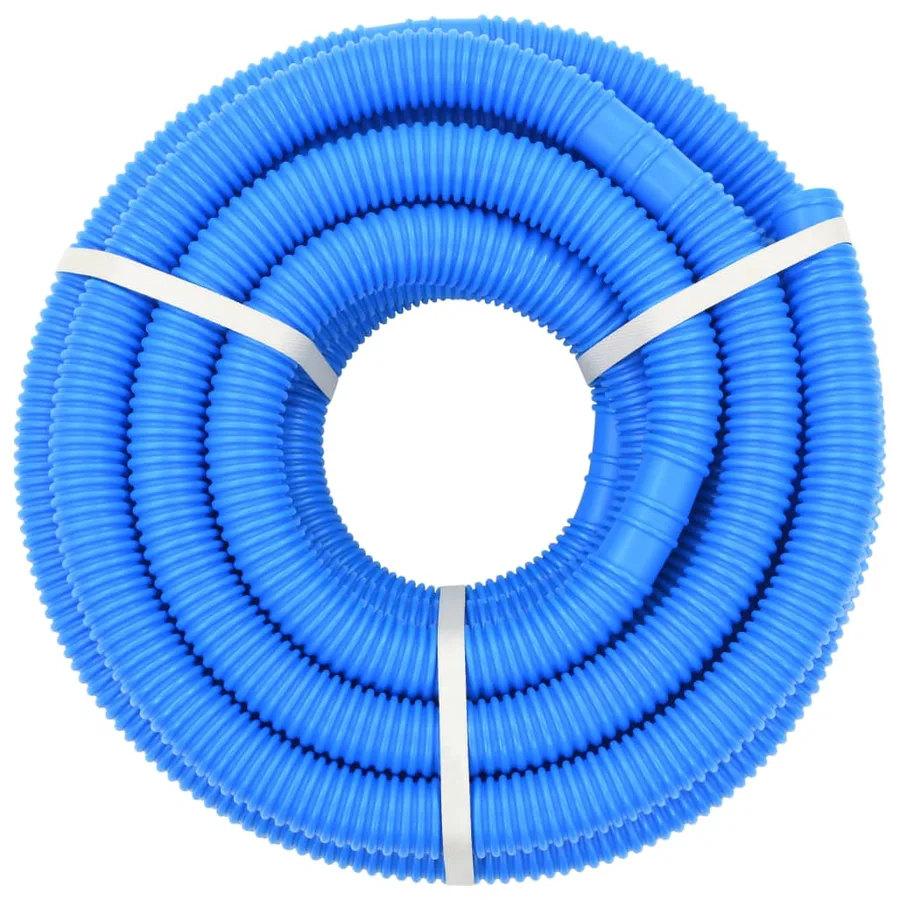Tuyau de piscine avec colliers de serrage Bleu 38 mm 12 m - 3