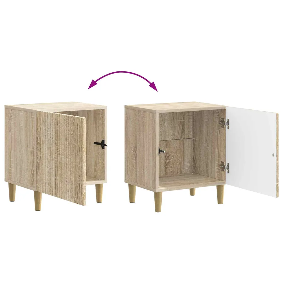 Cabinet de chevet 2 pcs Chêne Sonoma 43 x 34,5 x 50 cm - 12