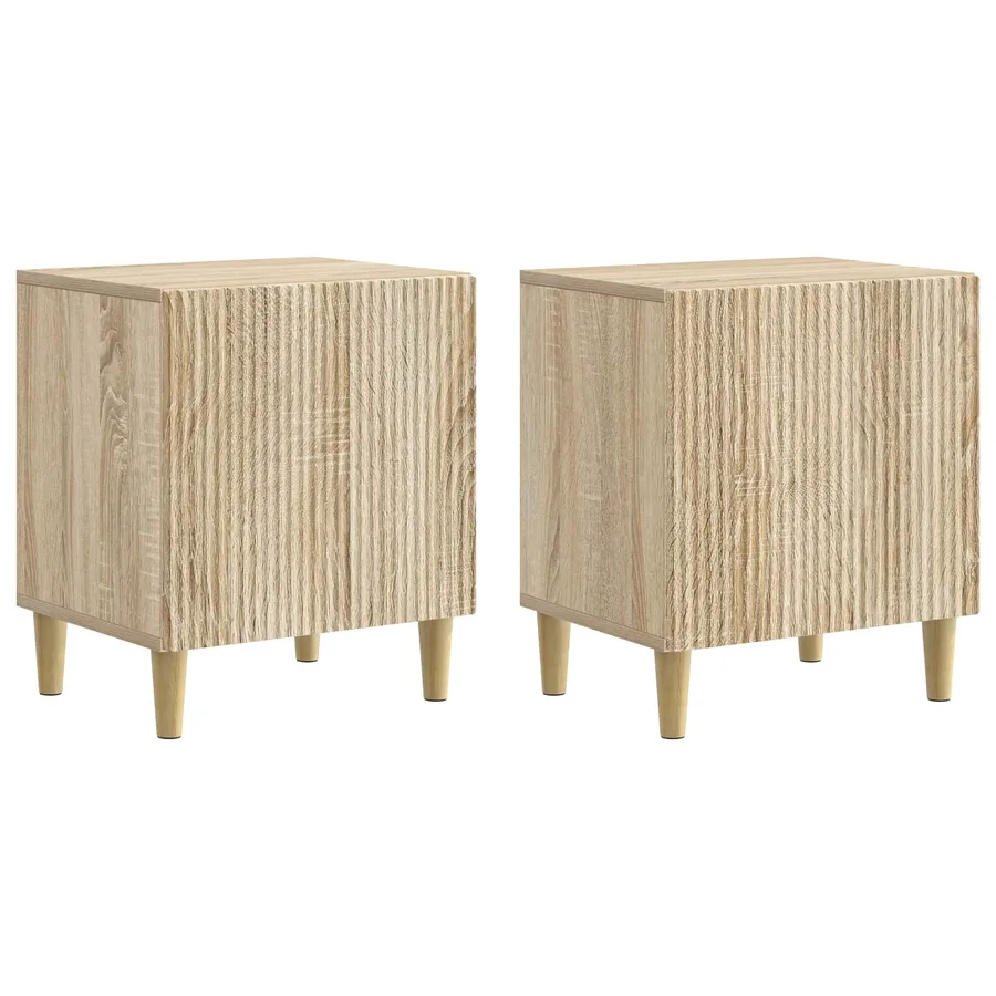 Cabinet de chevet 2 pcs Chêne Sonoma 43 x 34,5 x 50 cm - 2