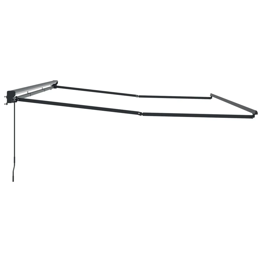 Cadre de auvent manuel Réglable Anthracite 4 × 3,5 m Acier - 4