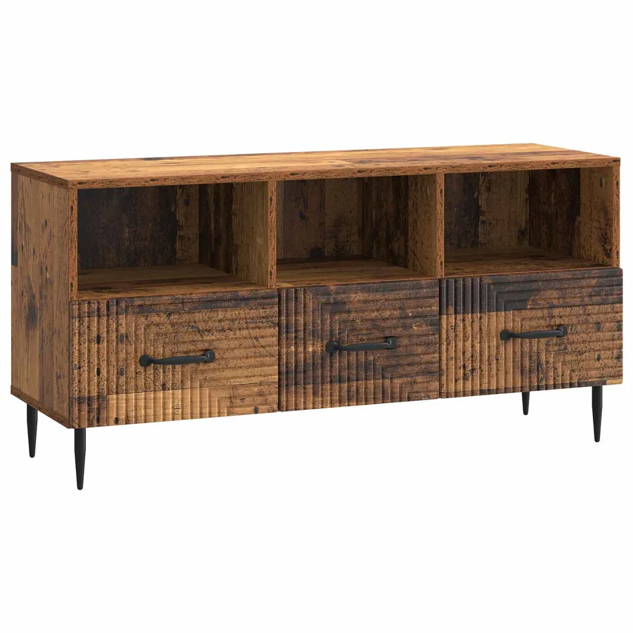Meuble TV Bois ancien 102 x 34,5 x 50 cm Bois d'ingénierie - 2