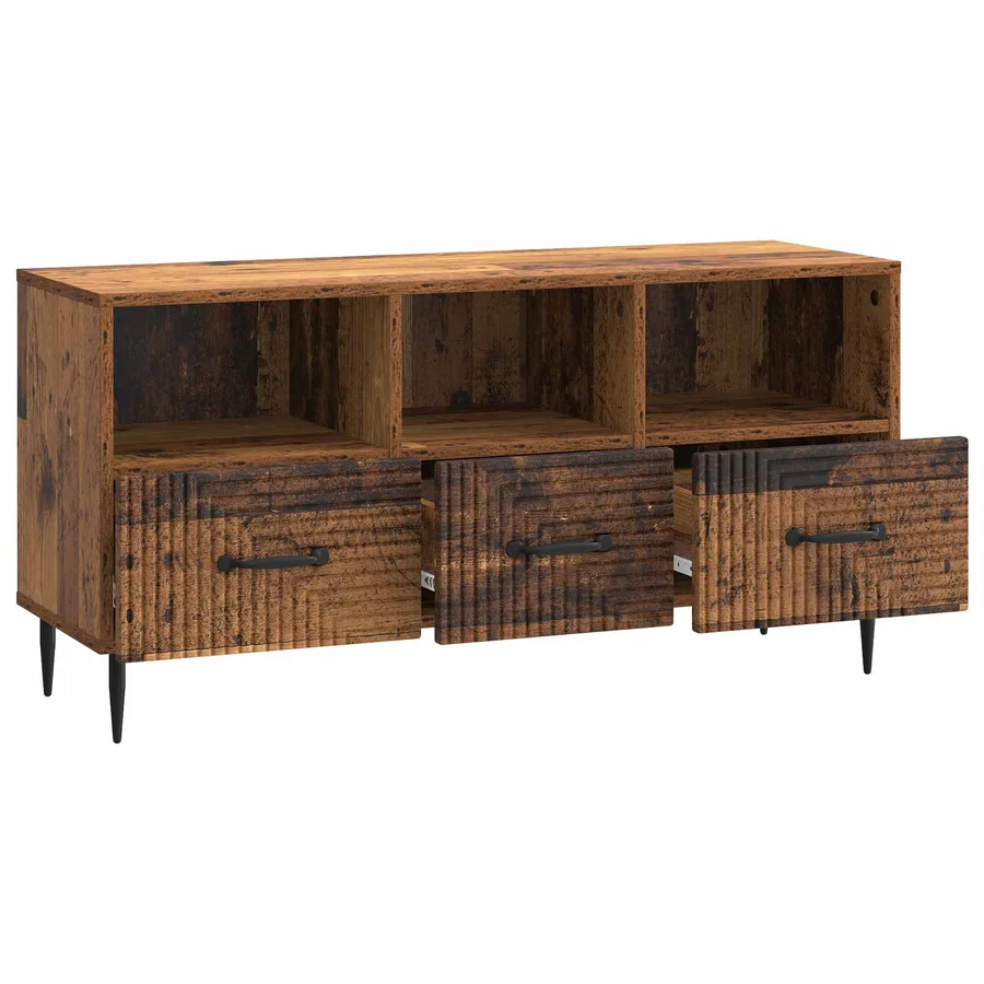 Meuble TV Bois ancien 102 x 34,5 x 50 cm Bois d'ingénierie - 5