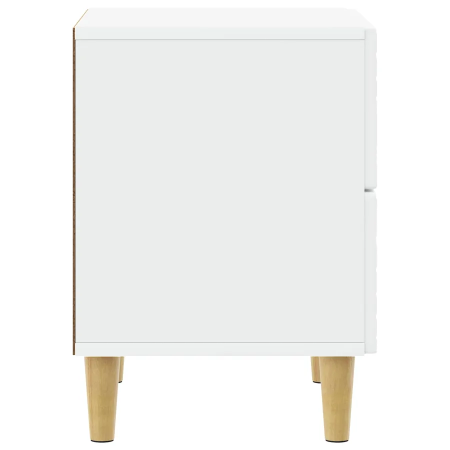 Table de chevet Blanc 43 x 34,5 x 48 cm Bois d'ingénierie - 5