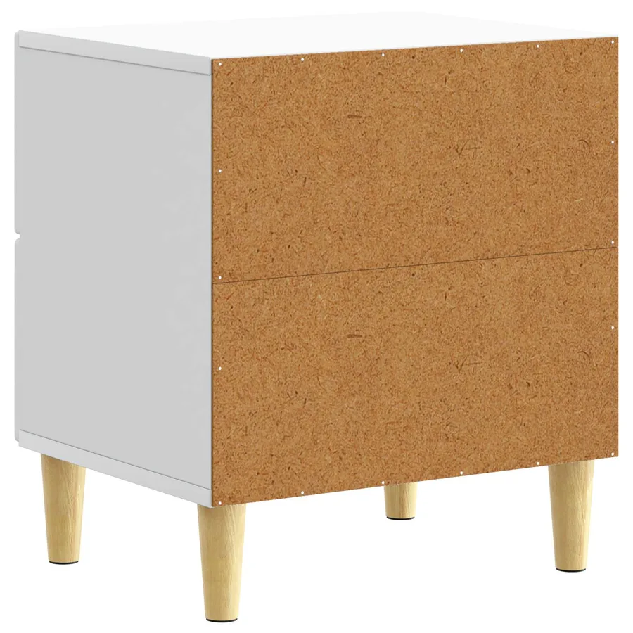Table de chevet Blanc 43 x 34,5 x 48 cm Bois d'ingénierie - 6
