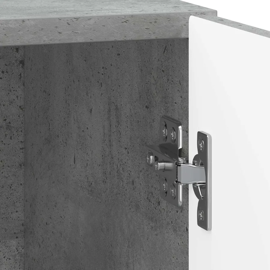 Cabinet de chevet 2 pcs Gris béton 43 x 34,5 x 50 cm - 11