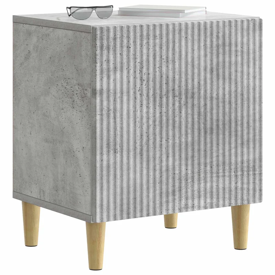 Cabinet de chevet 2 pcs Gris béton 43 x 34,5 x 50 cm - 3