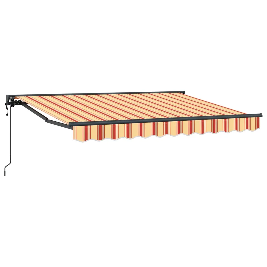 Auvent rétractable électrique Jaune, Orange et Blanc 3,5 x 2 m - 2