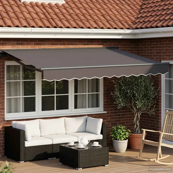 Auvent rétractable électrique Anthracite 3 x 2,5 m