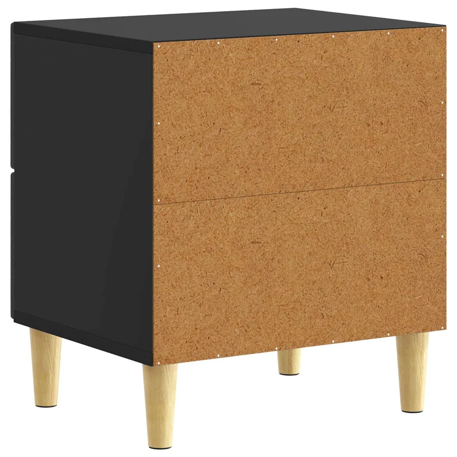 Table de chevet Noir 43 x 34,5 x 48 cm Bois d'ingénierie - 6