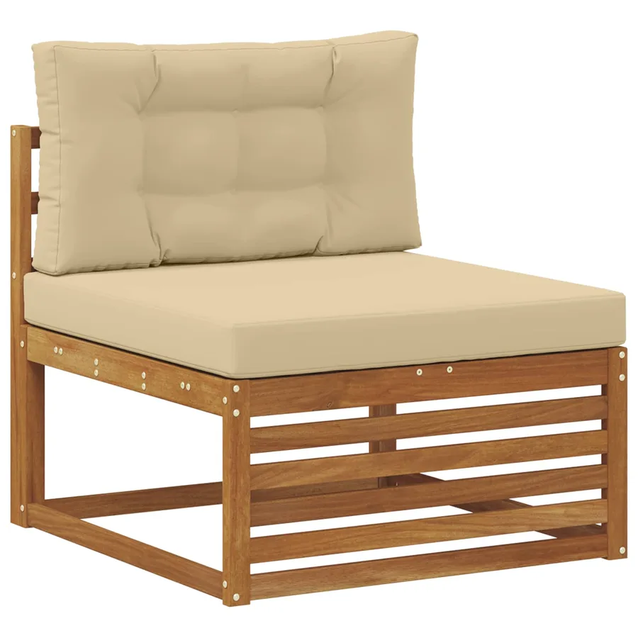 Ensemble de canapés d'extérieur 5 pcs Naturel et Beige - 5