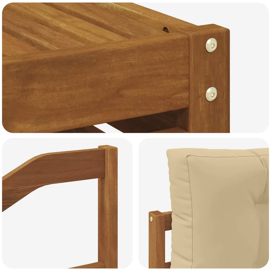 Ensemble de canapés d'extérieur 6 pcs Naturel et Beige - 6