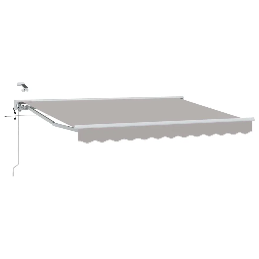 Auvent rétractable électrique Gris clair et blanc 3,5 x 2,5 m - 2