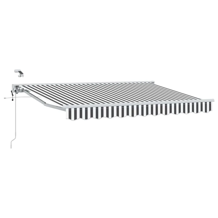 Auvent rétractable électrique Anthracite et blanc 3,5 x 2,5 m - 2