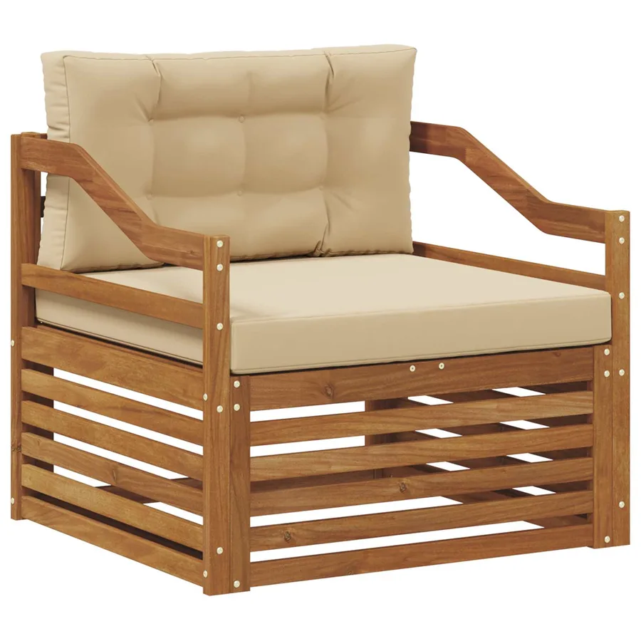 Canapé d’extérieur Naturel et Beige - 2