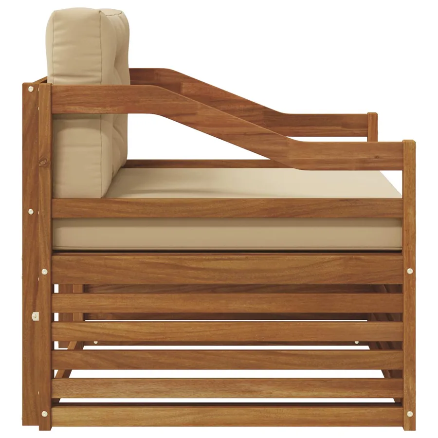 Canapé d’extérieur Naturel et Beige - 4