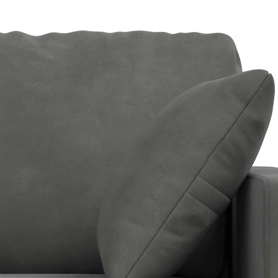 Ensemble de Canapés 2 pcs Gris foncé 158 x 78 x 80 cm Velours - 6