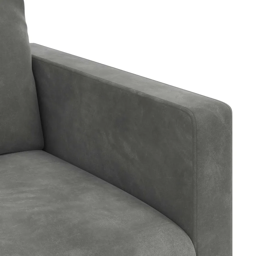 Ensemble de Canapés 2 pcs Gris foncé 158 x 78 x 80 cm Velours - 7