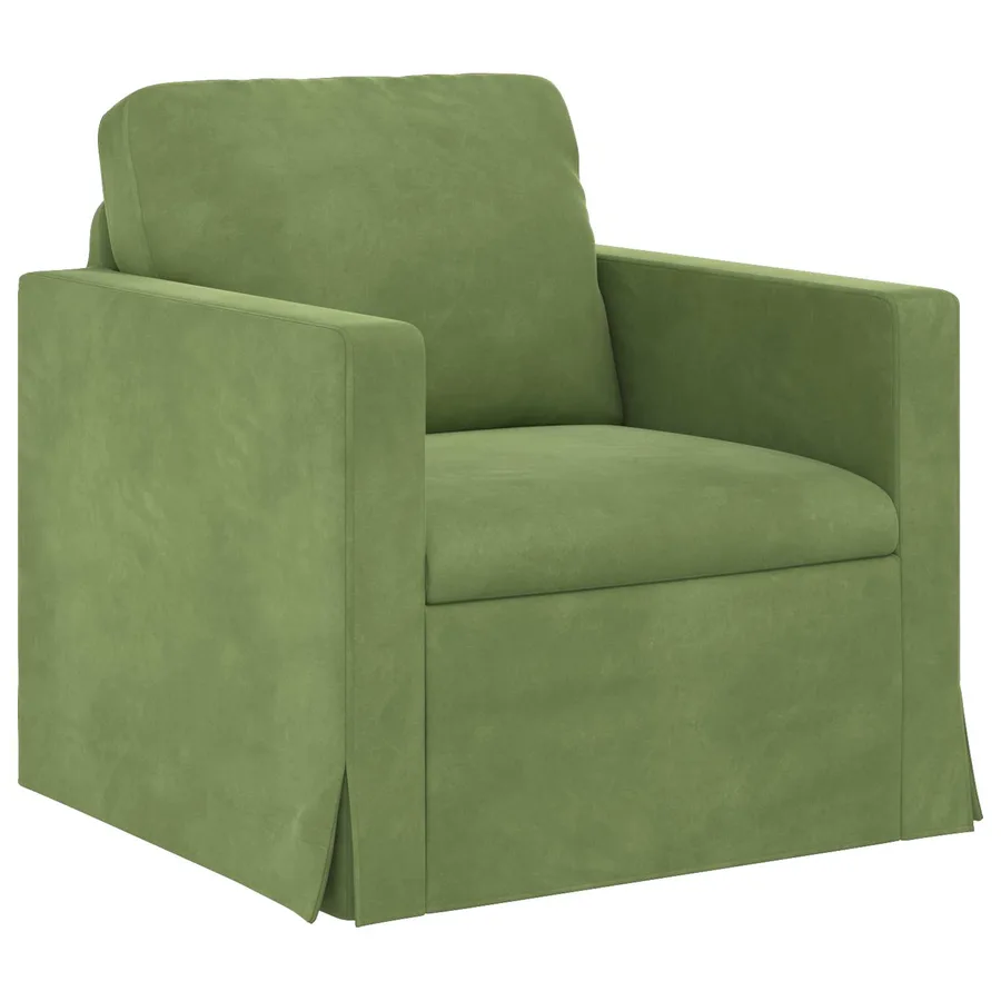 Ensemble de Canapés 2 pcs Vert clair 138 x 78 x 80 cm Velours - 4