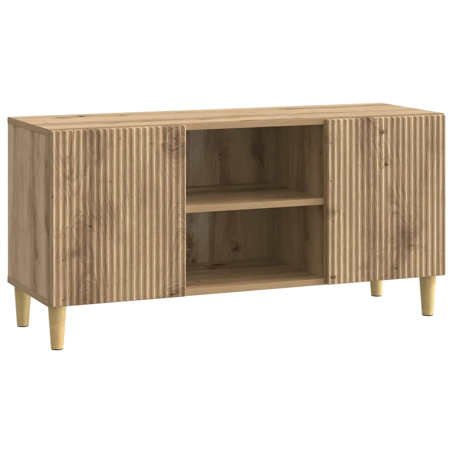 Meuble TV 102 x 34,5 x 50 cm Chêne artisanal Bois d'ingénierie - 2