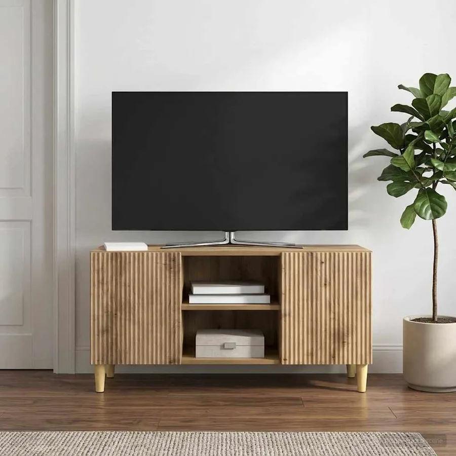 Meuble TV 102 x 34,5 x 50 cm Chêne artisanal Bois d'ingénierie - 4