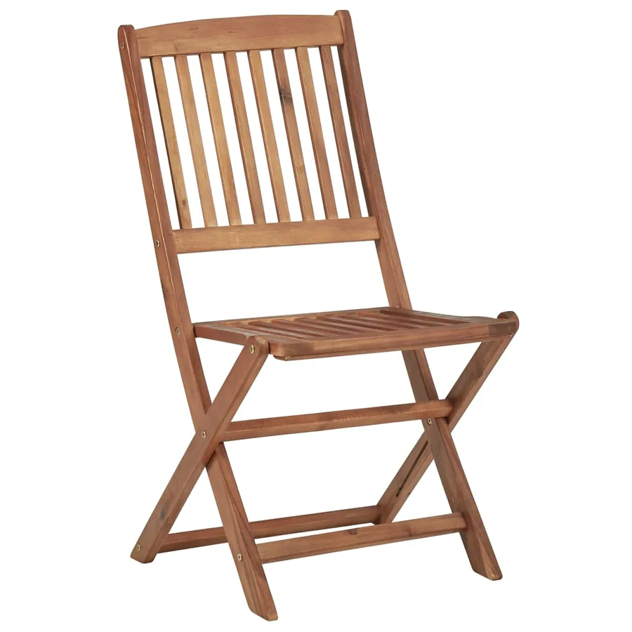 Chaises pliables d'extérieur lot de 6 Bois d'acacia solide - 2