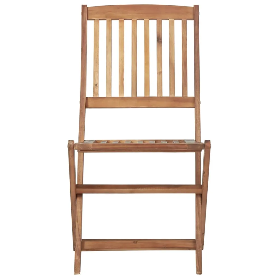 Chaises pliables d'extérieur lot de 6 Bois d'acacia solide - 3
