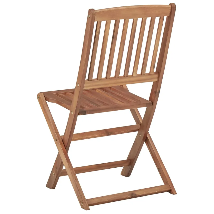 Chaises pliables d'extérieur lot de 6 Bois d'acacia solide - 5
