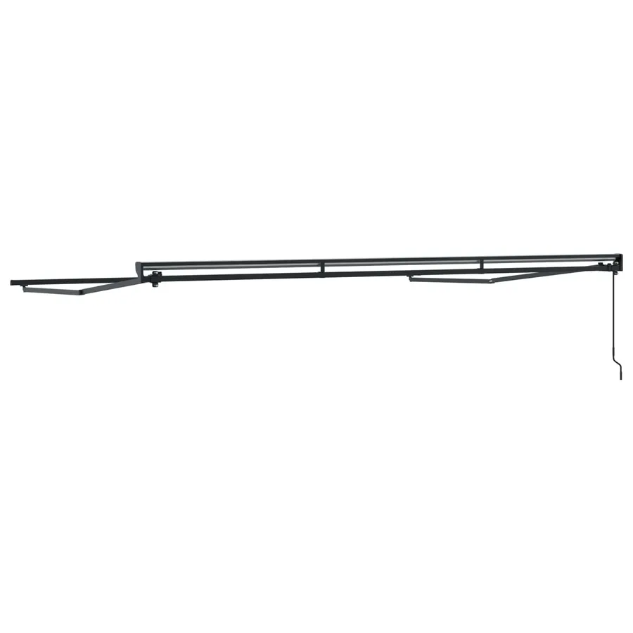 Cadre de auvent manuel Réglable Anthracite 5 × 3,5 m Acier - 5