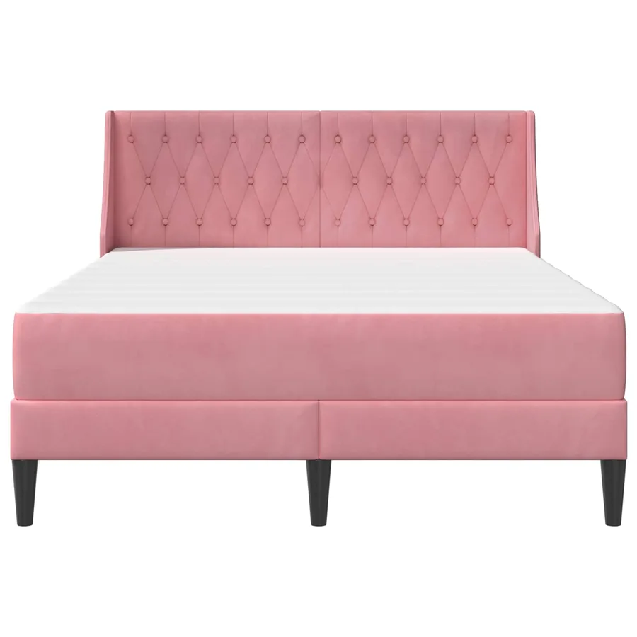 Cadre de lit avec matelas Rose 120 x 200 cm Velours - 6