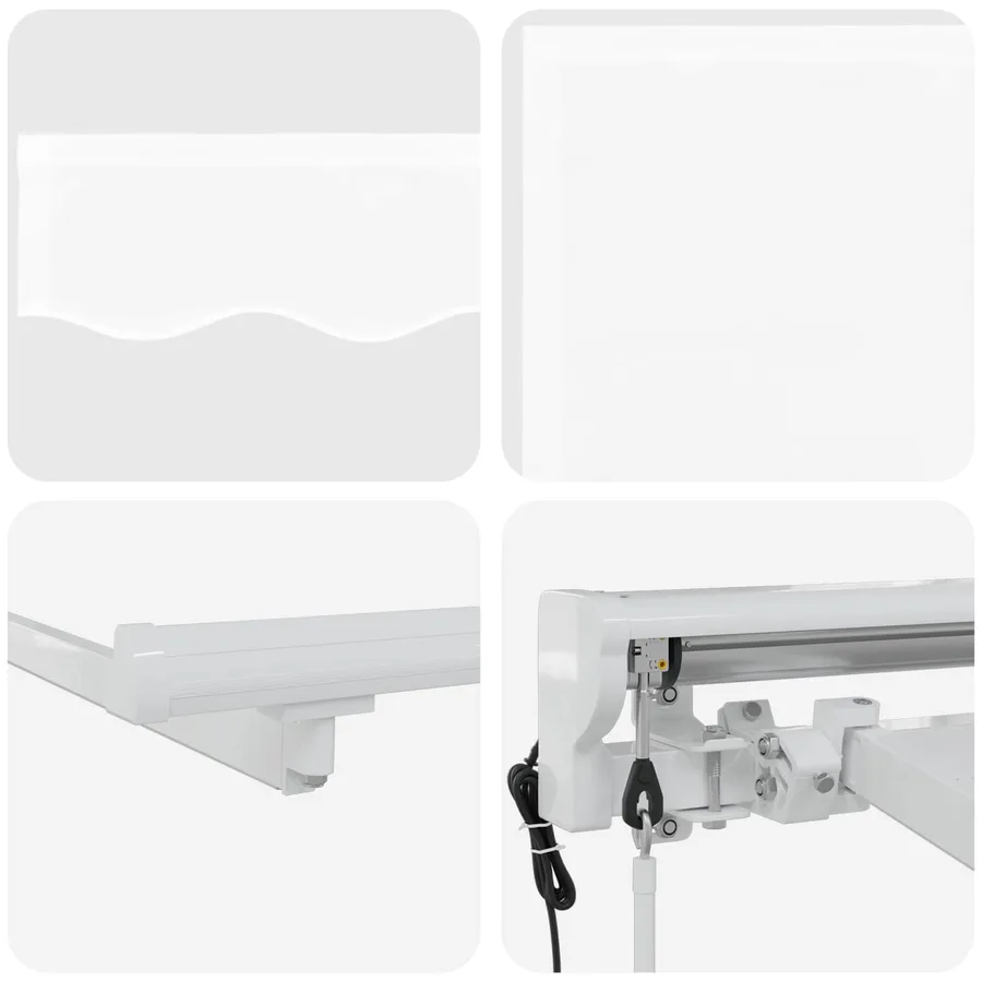 Auvent rétractable électrique Blanc 5 × 3,5 m - 9