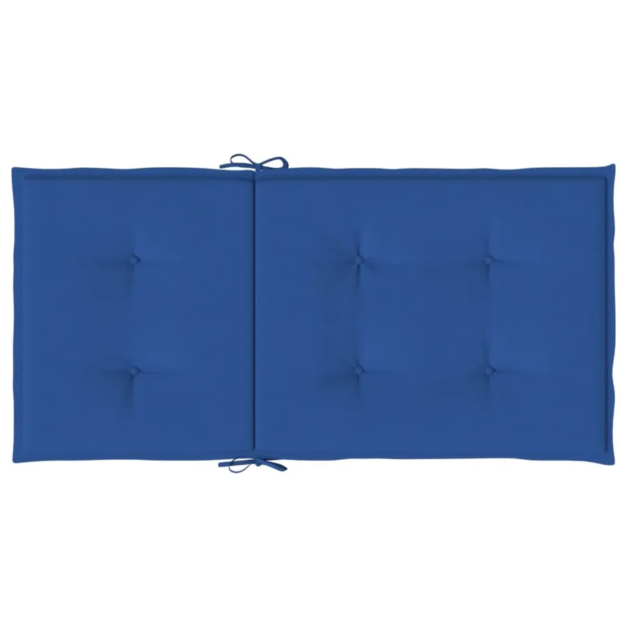 Coussins de chaise de jardin à dossier bas lot de 4 bleu royal - 7