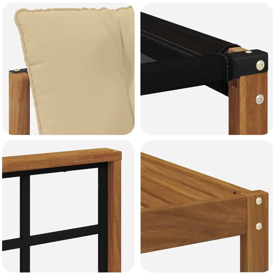 Ensemble de canapés d'extérieur 5 pcs Naturel et Beige - 7