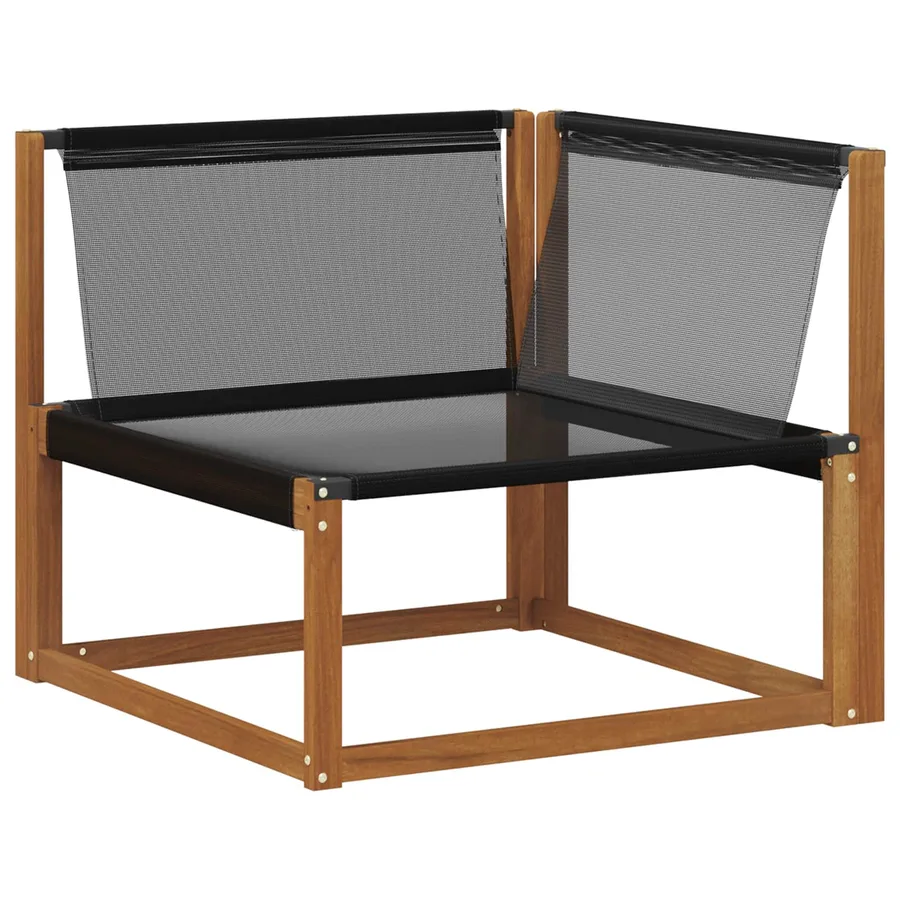 Ensemble de canapés d'extérieur 6 pcs Naturel et Noir - 6