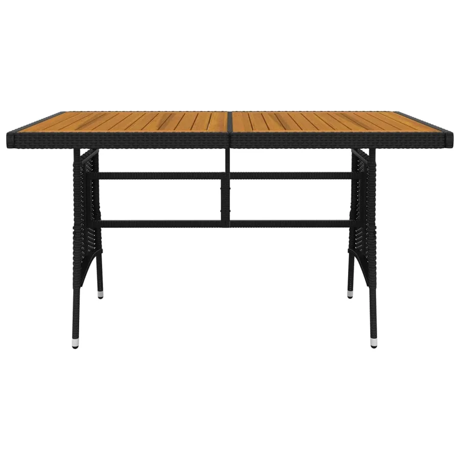Mobilier à dîner d'extérieur 5 pcs Résine tressée Noir - 7