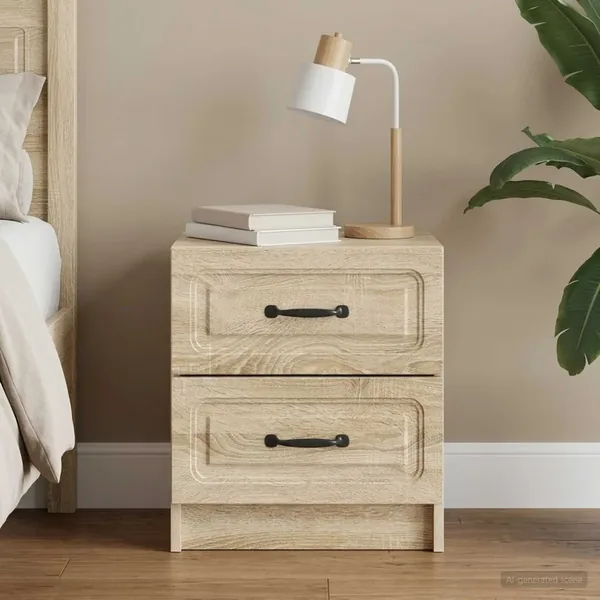 Cabinet de chevet avec tiroir Chêne Sonoma 43 x 34,5 x 44,5 cm
